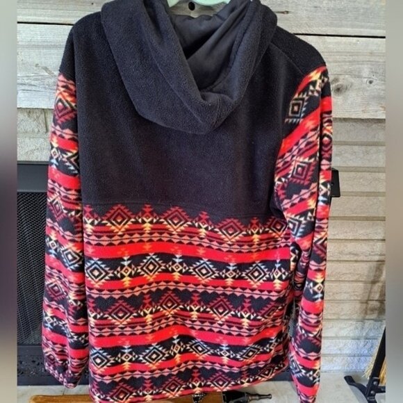 Massive Outdoor Aztec Fleece Hooded Sweatshirt Men's Size Large  Southwestern - Picture 9 of 11